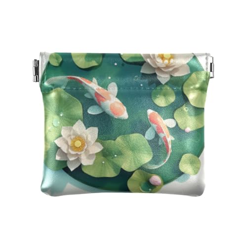 Amooorous 3D-Teichlandschaft unverwechselbare Fisch- und Blumen-Geldbörse für Damen, Leder, praktischer Schmuck für Männer und Frauen, 3D-Teichlandschaft, unverwechselbare Fische und Blumen, 1 size Amooorous 3D-Teichlandschaft unverwechselbare Fisch- und Blumen-Geldbörse für Damen, Leder, praktischer Schmuck für Männer und Frauen, 3D-Teichlandschaft, unverwechselbare Fische und Blumen, 1 size von Amooorous