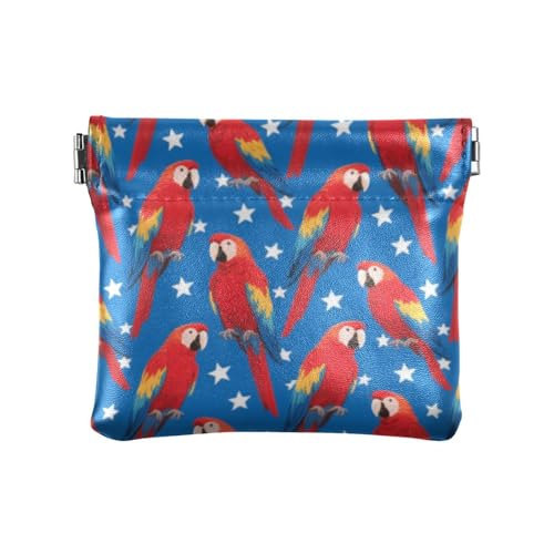 Amooorous 4th of July Independence Day Red Daisy Damen PU Leder Münzbörse Einzigartige Kleingeld Geldbörse mit Verschluss für Frauen, 4. Juli Independence Day Red Daisy, 1 size von Amooorous