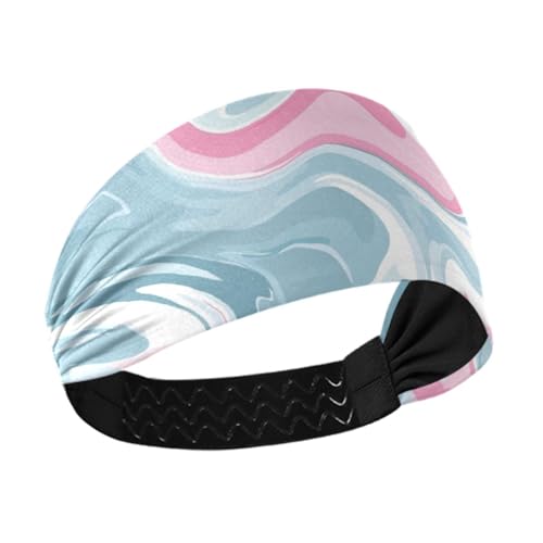 Amooorous Abstrakte, rutschfeste Sport-Stirnbänder für Damen, elastisch, zum Laufen, Fitnessstudio, Wandern, Diademen von Amooorous