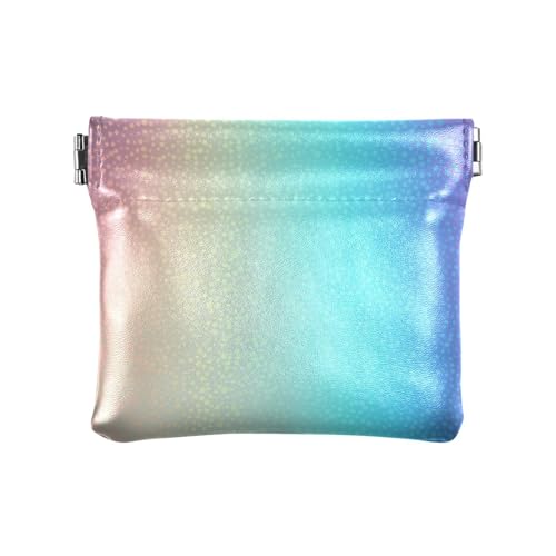 Amooorous Abstrakte holografische gepunktete Damen-Geldbörse aus Leder, klein, wasserdicht, Kleingeldbörse für Frauen und Mädchen, Abstrakte holografische Punkte, 1 size von Amooorous