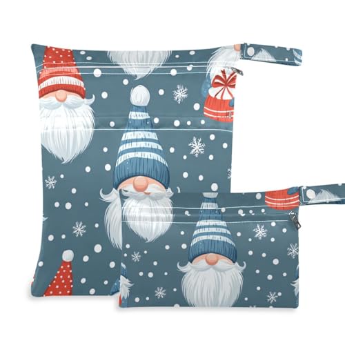 Amooorous Amerikanischer Cartoon-Weihnachts-Zwerg, waschbar, 2 Stück, Reiseutensilien für Babys mit Griffen für Reisen, Fitnessstudio von Amooorous