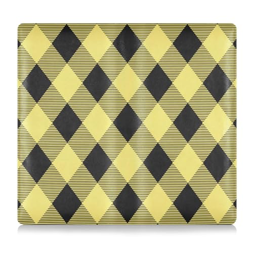 Amooorous Argyle Buffalo Plaid Schottenkaro Schottland Gelb Schwarz Premium Leder Auto Versicherung und Zulassungskartenhalter Prefect Car Essentials Wallet für Ausweis, Führerschein, Schlüsselkontakt Amooorous Argyle Buffalo Plaid Schottenkaro Schottland Gelb Schwarz Premium Leder Auto Versicherung und Zulassungskartenhalter Prefect Car Essentials Wallet für Ausweis, Führerschein, Schlüsselkontakt von Amooorous