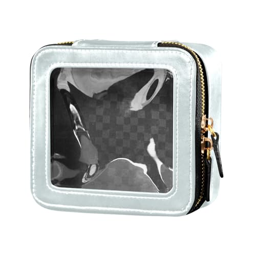 Amooorous Azure einfarbige Make-up-Tasche, Kulturbeutel, Make-up-Organizer für Damen, Azurblau, einfarbig, einfarbig, 1 size von Amooorous