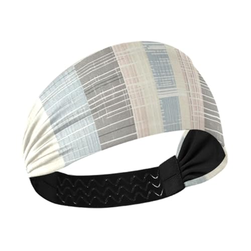 Amooorous Blau-weißes Stirnband mit horizontalen Streifen, kühlendes Bindeband für Damen, dehnbare Schweißbänder für Make-up, athletisch, Sport, Sport, Cintillos de pelo para mujeres von Amooorous