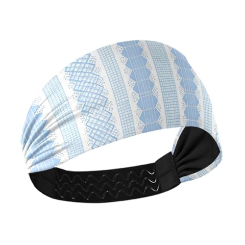 Amooorous Blaue niedliche Spitzenstreifen, kühlend, weich, elastische Schweißbänder zum Waschen des Gesichts, Yoga, für den täglichen Gebrauch, Diademas para el pelo de mujer von Amooorous