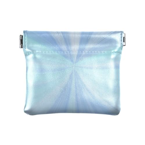 Amooorous Blue Ray Damen Kleine Leder Münzbörse Süße Make-up Tasche Wechselgeldbörse für Mädchen Frauen Damen, Blue Ray, 1 size von Amooorous
