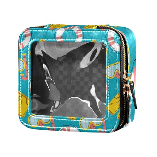 Amooorous Blue Vacation Diving Spree Mini-Make-up-Tasche, Kulturbeutel mit Reißverschluss, Kosmetik-Organizer für Reisen, Blue Vacation Diving Spree, 1 size von Amooorous