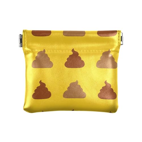 Amooorous Braunes unregelmäßiges Design, Leder, Münzgeldbörse, tragbar, Schmuck für Männer und Frauen, Reisen, Braunes unregelmäßiges Designmuster, 1 size von Amooorous