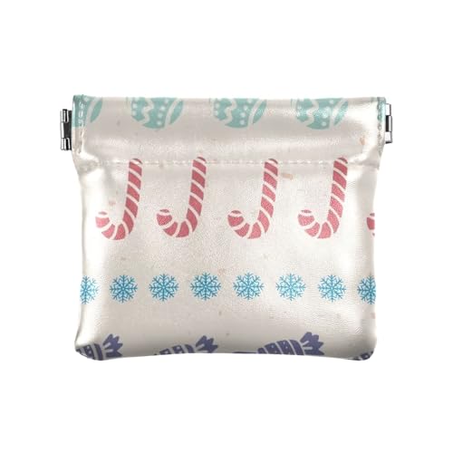 Amooorous Bunte Geldbörse für Damen aus Leder für Weihnachten, Party, ausgefallene Mini-Münzgeldbörse für Damen, Farbenfrohe Weihnachtsfeier, 1 size von Amooorous