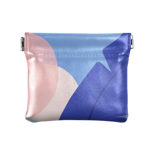 Amooorous Buntes schlichtes Muster, Damen-Geldbörse aus Leder, mit Geldbeutel, tragbarer Verschluss, Kartenhalter für Männer und Frauen, Buntes schlichtes Muster, 1 size von Amooorous