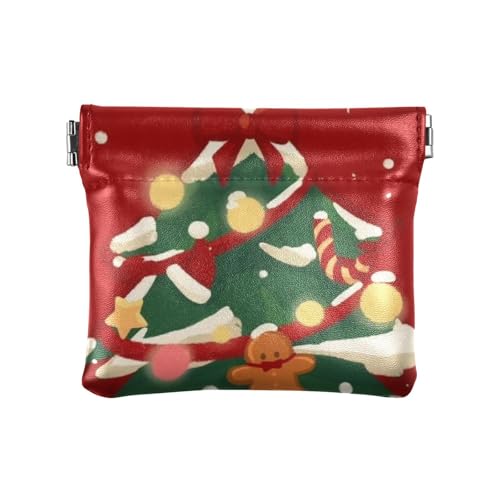 Amooorous Damen-Geldbörse aus Leder, für Weihnachten, Party, Rot, ausgefallener Schmuck für Frauen, Rote Weihnachtsfeier, 1 size von Amooorous