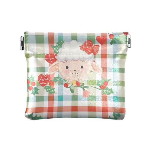 Amooorous Damen-Geldbörse mit Weihnachts-Lamm aus PU-Leder, wasserdicht, Make-up-Tasche für Damen und Herren, Weihnachtslamm, 1 size von Amooorous