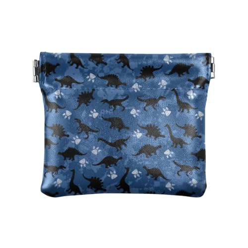 Amooorous Dinosaurier-Geldbörse aus Leder, niedliches Cartoon-Design, für Damen und Herren, Blau, Dinosaurier-blauer niedlicher Cartoon, 1 size von Amooorous