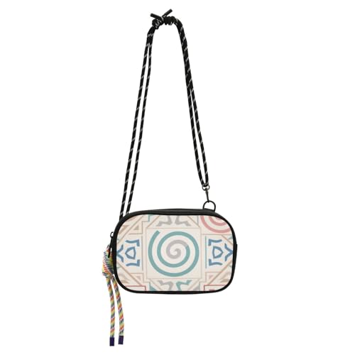 Amooorous Exotische geometrische Kreise, Crossbody-Kameratasche für Damen, bequem, mit Kreditkartenfächern, Kuriertasche, Crossbody-Tasche, Spaziergang mit dem Hund, Bolso Manos, Libres, Para Mujer von Amooorous