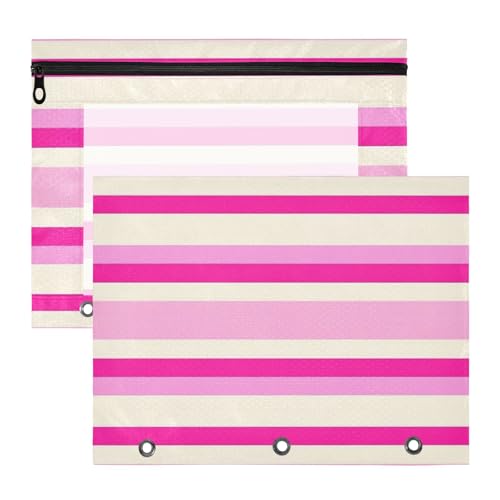 Amooorous Federmäppchen, Mehrzweck-Stifthalter, Etui für A4-Papier, Briefe, 2 Stück, Studenten, Klasse, trendig, gestreift, pfirsichweiß Amooorous Federmäppchen, Mehrzweck-Stifthalter, Etui für A4-Papier, Briefe, 2 Stück, Studenten, Klasse, trendig, gestreift, pfirsichweiß von Amooorous