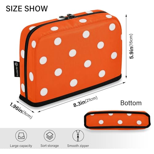 Amooorous Federmäppchen mit Cartoon-Punkten, große Kapazität, Aufbewahrungstasche, Stehende Schreibwarentasche für adrette Reisen, Cartuchera para ninas Amooorous Federmäppchen mit Cartoon-Punkten, große Kapazität, Aufbewahrungstasche, Stehende Schreibwarentasche für adrette Reisen, Cartuchera para ninas von Amooorous