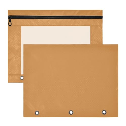Amooorous Federmäppchen mit Reißverschluss, Aufbewahrungstasche für A4-Papier, Briefe, 2 Stück, für Lehrer, Schulanfang, einfarbig, orange-gelb Amooorous Federmäppchen mit Reißverschluss, Aufbewahrungstasche für A4-Papier, Briefe, 2 Stück, für Lehrer, Schulanfang, einfarbig, orange-gelb von Amooorous