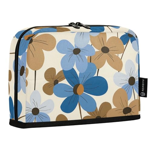 Amooorous Federmäppchen mit Retro-Blumen, großes Fassungsvermögen, Make-up-Tasche, multifunktionaler Schreibtisch-Organizer für Lehrer, High School, Cartuchera Ecolar para ninas, Blau / Braun Amooorous Federmäppchen mit Retro-Blumen, großes Fassungsvermögen, Make-up-Tasche, multifunktionaler Schreibtisch-Organizer für Lehrer, High School, Cartuchera Ecolar para ninas, Blau / Braun von Amooorous