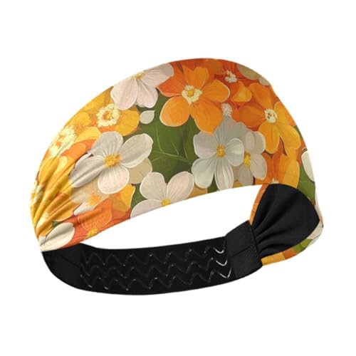 Amooorous Feuchtigkeitsableitende Haarbänder mit Frühlingsblumen, elastische Schweißbänder für den Kopf, für Basketball, Athletik, Sport, Fußball, Diadema para mujer von Amooorous