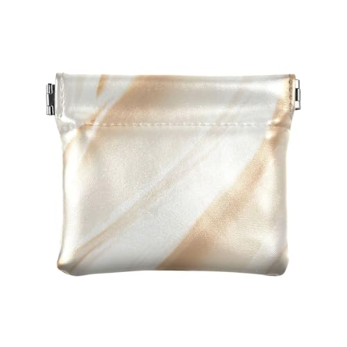 Amooorous FluidWomen Herren-Geldbörse aus Leder, niedlicher Verschluss, Kartenhalter für Damen, Beige, Beige Design Fluid, 1 size von Amooorous