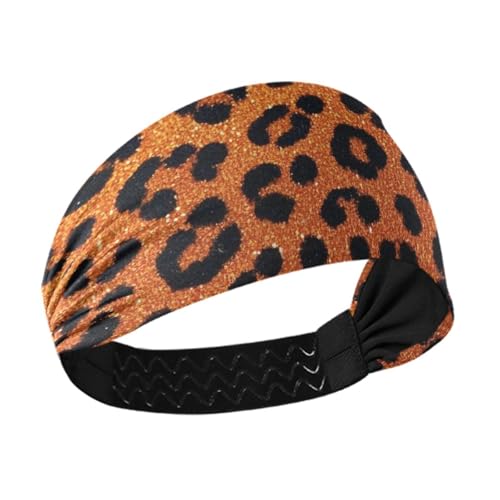 Amooorous Gefälschtes Glitzer-Leopardenmuster, rutschfest, Sport-Stirnbänder für Damen, dehnbares Schweißband für Sport, Tennis, Gesichtswaschung, Cinta para el cabello Amooorous Gefälschtes Glitzer-Leopardenmuster, rutschfest, Sport-Stirnbänder für Damen, dehnbares Schweißband für Sport, Tennis, Gesichtswaschung, Cinta para el cabello von Amooorous