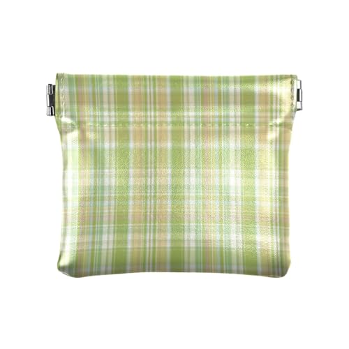 Amooorous Gelb-grüne Limetten-Mojito-Quadrate, PU-Leder, Kleingeldbörse, niedlicher Schmuck für Damen und Mädchen, Gelbgrüne Limetten-Mojito-Quadrate, 1 size von Amooorous