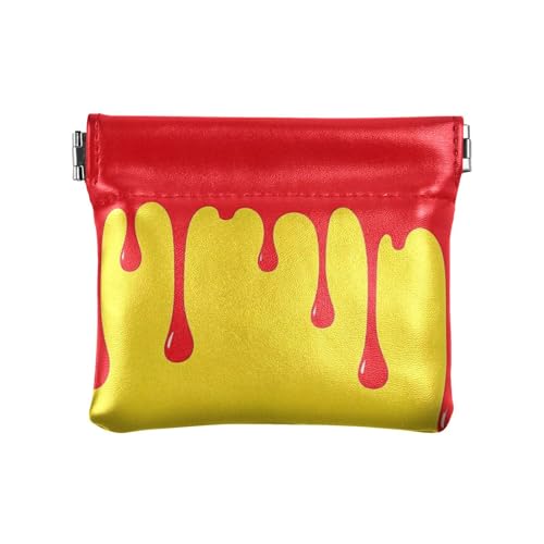 Amooorous Geldbörse mit fließendem Pigment, rot, gelb, Kunst, PU-Leder, Münzgeldbörse für Damen, Fließendes Pigment rot gelb Kunst, 1 size Amooorous Geldbörse mit fließendem Pigment, rot, gelb, Kunst, PU-Leder, Münzgeldbörse für Damen, Fließendes Pigment rot gelb Kunst, 1 size von Amooorous