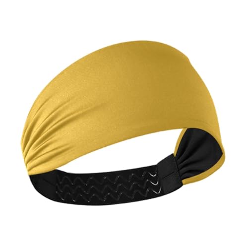 Amooorous Goldene Stange, einfarbig, feuchtigkeitsableitend, Stoff, Stirnbänder, dehnbarer Kopf für Fußball, Radfahren, Fußball, cintillos de pelo para mujeres von Amooorous