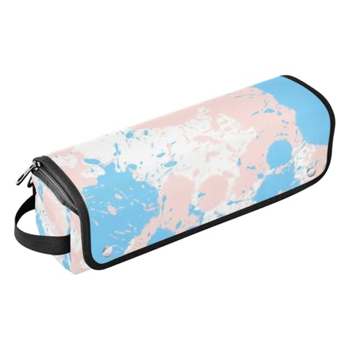 Amooorous Haarwerkzeug-Reisetasche für Damen, mit herausnehmbarer, hitzebeständiger Matte, großes Fassungsvermögen, Haarwerkzeug-Organizer für Glätteisen, Lockenstäbe, Puderblaue Tinte, tragbare von Amooorous