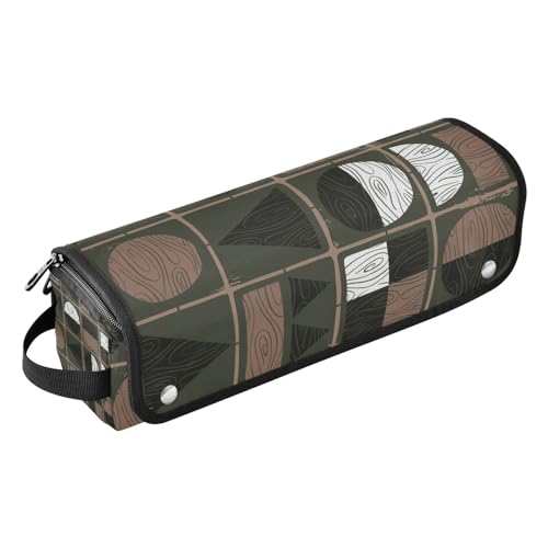 Amooorous Haarwerkzeug-Reisetasche mit Eisenmatte, große Glätteisen, Reiseetui für heiße Werkzeuge, Lockenstab und Glätteisen, Haarvolumizer, abstraktes Braun, abstraktes Reiseetui für Frauen, von Amooorous