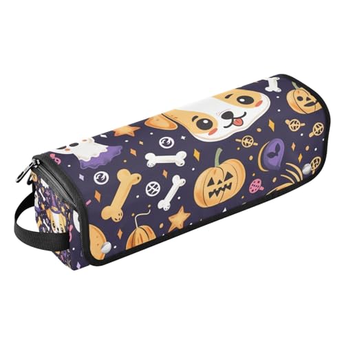 Amooorous Hair Tools Reisetasche mit Eisenmatte, große Haarglätter, Reiseetui für Lockenstab Glätteisen, flacher Haartrockner, Halloween, Welpen-Reisetasche für Frauen, Halloween-Welpe, 1 Size von Amooorous