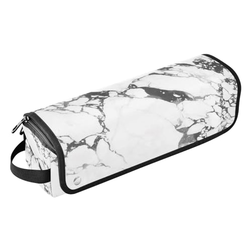 Amooorous Hair Tools Reisetasche mit Eisenmatte, wasserdicht, flacher Lockenstab, Reise-Organizer für Glätteisen, Lockenstäbe, schwarz-weiße Marmor-Textur, Reisetasche für Haarwerkzeuge, Schwarz-weiße Amooorous Hair Tools Reisetasche mit Eisenmatte, wasserdicht, flacher Lockenstab, Reise-Organizer für Glätteisen, Lockenstäbe, schwarz-weiße Marmor-Textur, Reisetasche für Haarwerkzeuge, Schwarz-weiße von Amooorous