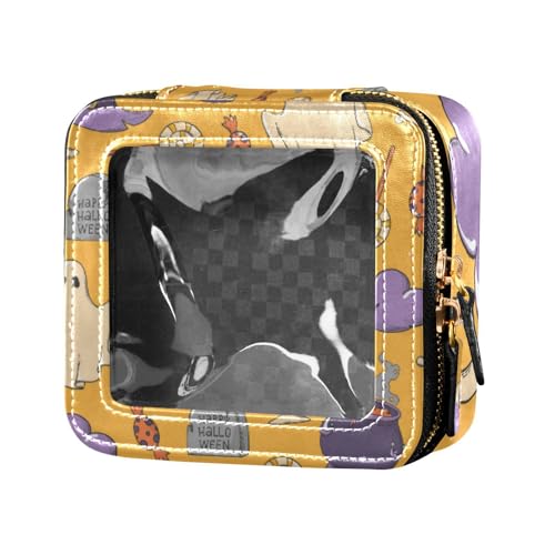 Amooorous Happy Halloween Make-up-Tasche für Geldbörse, Kulturbeutel mit Reißverschluss, Nagellack-Organizer-Tasche für Damen, Happy Halloween, 1 size von Amooorous