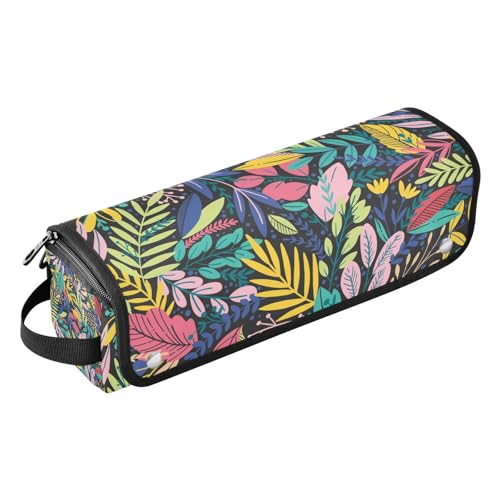 Amooorous Hot Hair Tools Reisetasche mit hitzebeständiger Matte, tragbarer Haarstyling-Werkzeug-Organizer für Glätteisen, Lockenstab, Haartrockner, bunte tropische Pflanzen, Reisetasche für Damen, von Amooorous