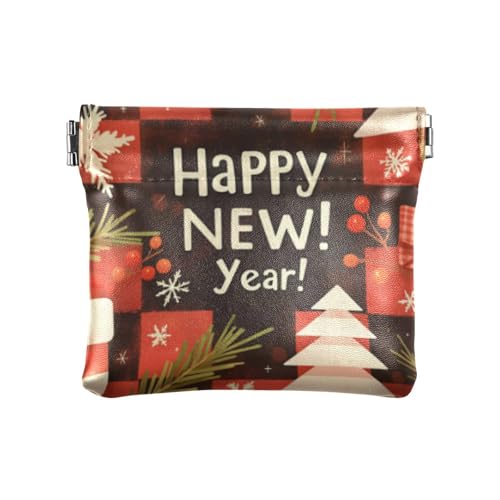 Amooorous Kleine Geldbörse für Damen, Weihnachten, Leder, kariert, ausgefallene Organisationstaschen für Frauen, Weihnachtliches rotes Plaid, 1 size Amooorous Kleine Geldbörse für Damen, Weihnachten, Leder, kariert, ausgefallene Organisationstaschen für Frauen, Weihnachtliches rotes Plaid, 1 size von Amooorous