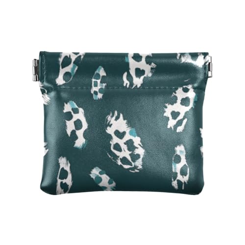 Amooorous Kleine Münzbörse mit Leopardenmuster, aus PU-Leder, tragbarer Schmuck-Organizer für Damen, Leoparden-Print, 1 size von Amooorous