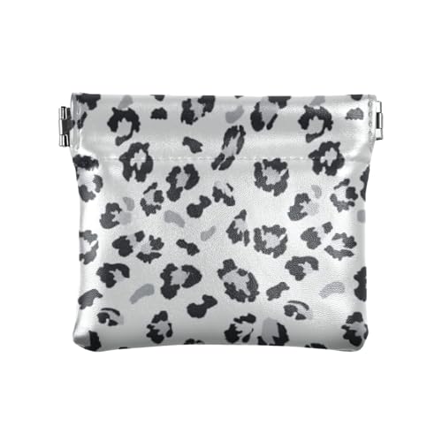 Amooorous Kleine Münze, Leopardenmuster, PU-Leder, praktischer Schmuck für Männer und Frauen auf Reisen, Leoparden-Print, 1 size von Amooorous