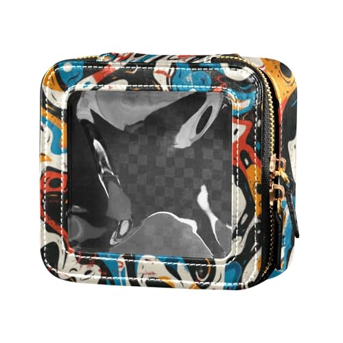 Amooorous Kosmetiktasche mit abstrakter Textur, transparent, Kulturbeutel, kleine Kosmetiktasche für Geldbörse für Reisen, Abstrakte Textur., 1 size von Amooorous