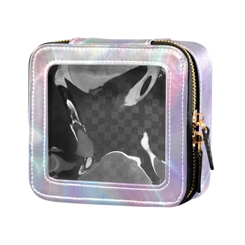 Amooorous Laser Dazzle Fluid Mini-Make-up-Tasche, transparent, Kulturbeutel mit Reißverschluss, Kosmetik-Organizer für Fliegen, Laser-Blendflüssigkeit, 1 size von Amooorous