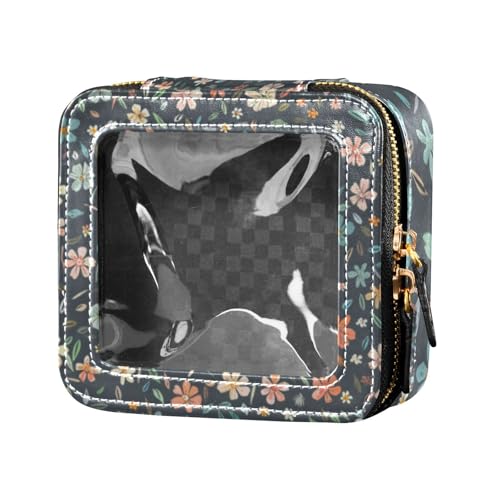 Amooorous Make-up-Tasche mit zerkleinerten Blumen, wasserdicht, transparent, Reisetaschen für Toilettenartikel, Make-up-Organizer für Reisen, Crushed Flower, 1 size von Amooorous