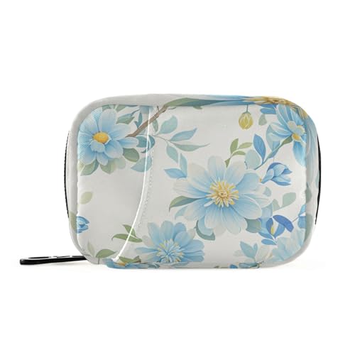 Amooorous Medikamententasche für unterwegs, mit abnehmbaren Fächern, aufsteckbar, 3 x täglich für die Handtasche, Motiv: Sommerfrische Gänseblümchen, Blau Amooorous Medikamententasche für unterwegs, mit abnehmbaren Fächern, aufsteckbar, 3 x täglich für die Handtasche, Motiv: Sommerfrische Gänseblümchen, Blau von Amooorous