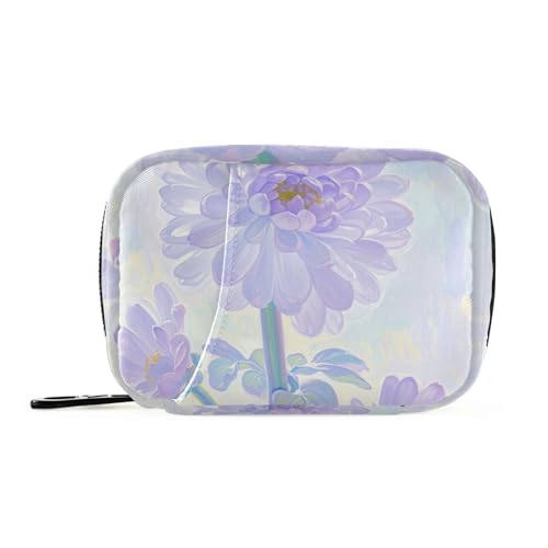 Amooorous Medizin-Aufbewahrungstasche für Ölgemälde, Gänseblümchen, mit abnehmbaren Fächern, praktischer Tabletten-Organizer für unterwegs, Violett Amooorous Medizin-Aufbewahrungstasche für Ölgemälde, Gänseblümchen, mit abnehmbaren Fächern, praktischer Tabletten-Organizer für unterwegs, Violett von Amooorous