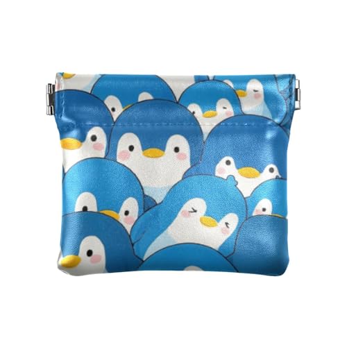 Amooorous Niedliche Cartoon-Pinguin-Geldbörse für Damen, PU-Leder, einzigartiger Schmuck-Organizer für Damen, Niedlicher Cartoon-Pinguin, 1 size von Amooorous