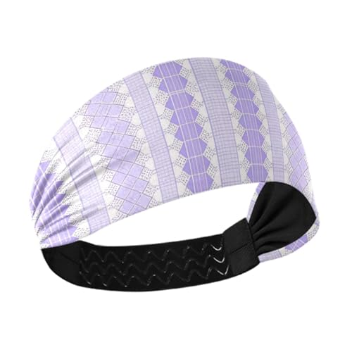Amooorous Niedliches lila Spitzenstreifen, rutschfestes Schweißband, dehnbares Schweißband für Radfahren, Sport, Fitnessstudio, Cintas para el cabello de mujer von Amooorous