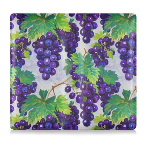 Amooorous Ölgemälde mit violetten Trauben, Premium-Leder-Toursuit, Auto-Zulassungs- und Versicherungskartenhalter, unverzichtbare Brieftasche für Dokumente, Karten, Führerschein von Amooorous