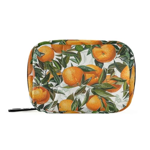 Amooorous Orange Ölgemälde Touch orange Medikamententasche mit abnehmbaren Fächern beizufügen Reise-Tablette-Organizer für Handtasche von Amooorous