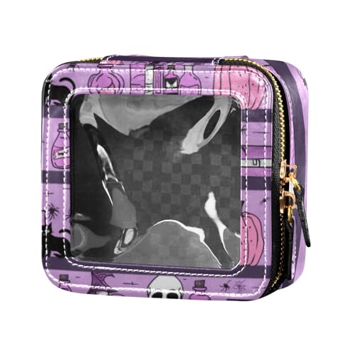 Amooorous Purple Magic Halloween Kosmetiktasche, Kulturbeutel, Nagellack, Organizer für Fliegen, transparent, Purple Magic Halloween, 1 size von Amooorous