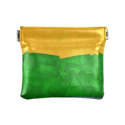 Amooorous Rainbow Line Damen Leder Münzgeldbörse Portemonnaie Wasserdicht Kartenhalter für Frauen Mädchen, Regenbogen-Linie, 1 size von Amooorous