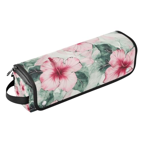 Amooorous Reise-Werkzeugtasche mit hitzebeständiger Matte, wasserdicht, flacher Lockenstab, Reise-Organizer für Glätteisen, Lockenstab, Haartrockner, Pfirsich-Crush-Reisetasche für Damen, von Amooorous