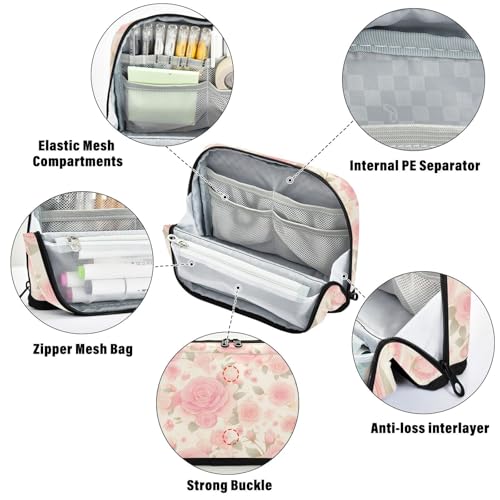 Amooorous Romantisches Federmäppchen mit rosafarbenen Rosen-Blumen, großes Fassungsvermögen, Kosmetik, Schreibwaren, Stifttasche für Teenager, Jungen, High School Supplies lapiceras estuche para ninos Amooorous Romantisches Federmäppchen mit rosafarbenen Rosen-Blumen, großes Fassungsvermögen, Kosmetik, Schreibwaren, Stifttasche für Teenager, Jungen, High School Supplies lapiceras estuche para ninos von Amooorous